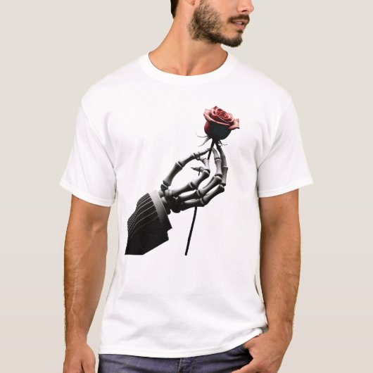 Grafisch t-shirt - leuk ontwerp van een skelet met (Voorkant)