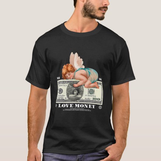 Grafisch T-shirt Love Money Retro (Voorkant)