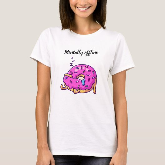 Grafisch T-shirt 'Mentally Offline' (Voorkant)