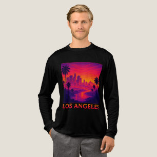 Grafisch T-shirt met Los Angeles-zonsondergangssil