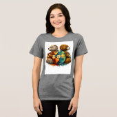 Grafisch T-shirt met stadsbeer (Voorkant volledig)