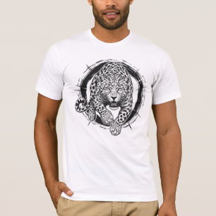 Grafisch T-shirt met wilde leeuw – perfect voor el