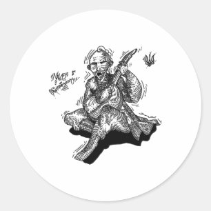 Grafisch T-shirt - Oekraïense Soldaat Lied - Lied Ronde Sticker