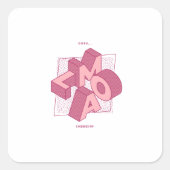 Grafisch T-shirt Oeps-meme | Grappige tekst Kunst Vierkante Sticker (Voorkant)