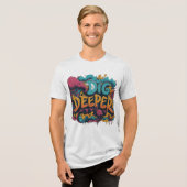 Grafisch T-shirt van Dig Deeper (Voorkant volledig)