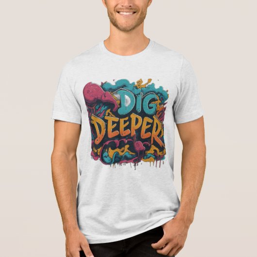 Grafisch T-shirt van Dig Deeper (Voorkant)
