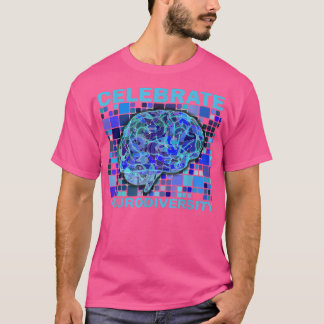 Grafisch T-shirt voor neurodiversiteit vieren