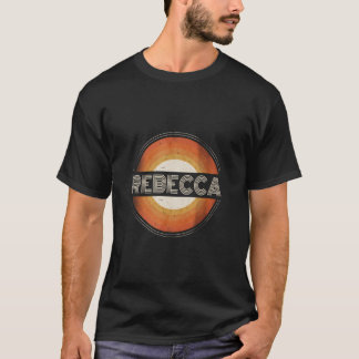 Grafisch T-shirt Voornaam Rebecca Retro Gepersonal