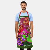 Grafisch typografie-over het Schort van de Druk pe (Gedragen)