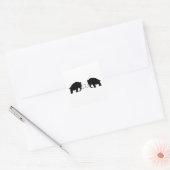 Grafisch van 2 Mammoths Vierkante Sticker (Envelop)