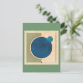 Grafisch van aarde en maan briefkaart (Staand voorkant)