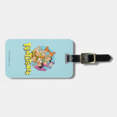 Grafisch van de familie Flintstenen en Rubbles Bagagelabel (Voorkant horizontaal)