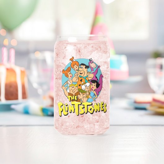 Grafisch van de familie Flintstenen en Rubbles Blikvorm Glas (Insitu (Verjaardag))