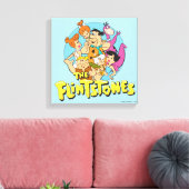 Grafisch van de familie Flintstenen en Rubbles Canvas Afdruk (Insitu (Woonkamer))