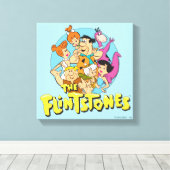 Grafisch van de familie Flintstenen en Rubbles Canvas Afdruk (Insitu (Houten vloer))
