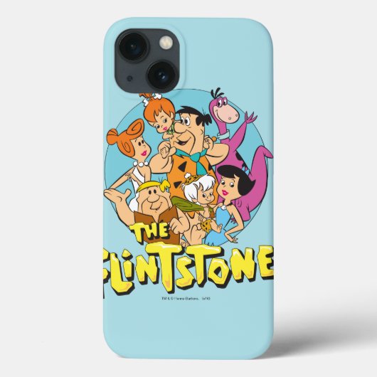 Grafisch van de familie Flintstenen en Rubbles Case-Mate iPhone Case (Achterkant)