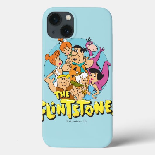 Grafisch van de familie Flintstenen en Rubbles Case-Mate iPhone Case (Achterkant)