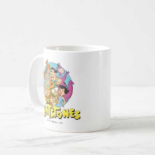 Grafisch van de familie Flintstenen en Rubbles Koffiemok (Voorkant links)