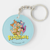 Grafisch van de familie Flintstenen en Rubbles Sleutelhanger (Achterkant)