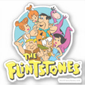 Grafisch van de familie Flintstenen en Rubbles Sticker (Voorkant)