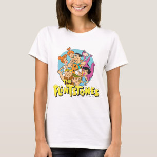 Grafisch van de familie Flintstenen en Rubbles T-shirt