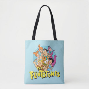 Grafisch van de familie Flintstenen en Rubbles Tote Bag