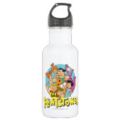 Grafisch van de familie Flintstenen en Rubbles Waterfles (Voorkant)