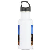 Grafisch van de skyline van New York 's nachts Waterfles (Achterkant)