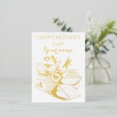 Grafisch van geel water folie feestdagen briefkaart (Staand Voorkant)