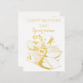 Grafisch van geel water folie feestdagen briefkaart (Voorkant / Achterkant)