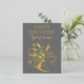 Grafisch van geel water folie feestdagen briefkaart (Staand Voorkant)