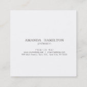 Grafisch verfijnd roos goudhexagon professioneel vierkante visitekaartje (Achterkant)