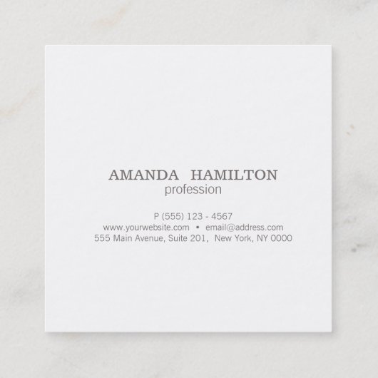 Grafisch verfijnd roos goudhexagon professioneel vierkante visitekaartje (Achterkant)