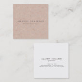 Grafisch verfijnd roos goudhexagon professioneel vierkante visitekaartje (Voorkant / Achterkant)