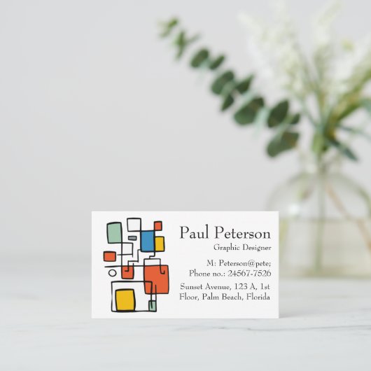 Grafisch Visitekaartje Ontwerper (Staand voorkant)