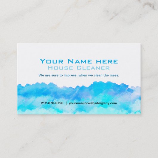 Grafisch visitekaartjes voor ontwerpreiniging (Voorkant)