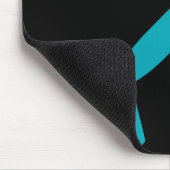 Grafisch vliegtuig in Aqua Blue Muismat (Hoek)