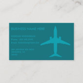 Grafisch vliegtuig in Aqua Blue Visitekaartje (Voorkant)
