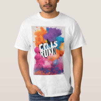 Grafisch voor een gebeurtenis Color Run. T-shirt