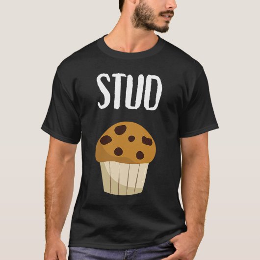 Grafisch voor mannen Stud Muffin T-shirt (Voorkant)