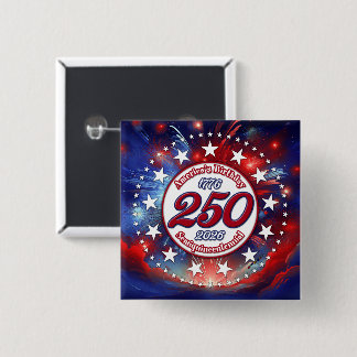 Grafisch vuurwerk voor America's 250e verjaardag S Vierkante Button 5,1 Cm