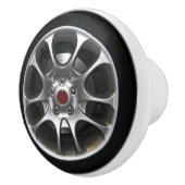 Grafisch wielwieldop en wieldop 2D Keramische Knop (Rechts)