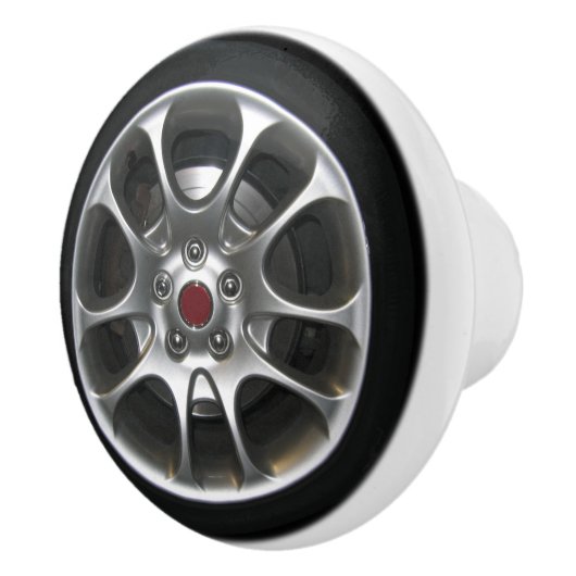 Grafisch wielwieldop en wieldop 2D Keramische Knop (Rechts)