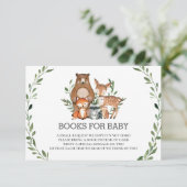 Grafisch Woodland Dieren Greenery Books voor Baby  Kaart (Staand voorkant)