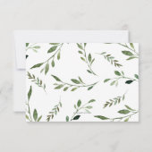 Grafisch Woodland Dieren Greenery Books voor Baby  Kaart (Achterkant)