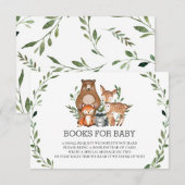 Grafisch Woodland Dieren Greenery Books voor Baby  Kaart (Voorkant / Achterkant)