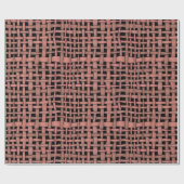 Grafisch Woven Pattern Earth Peach Cadeaupapier (Vlak)