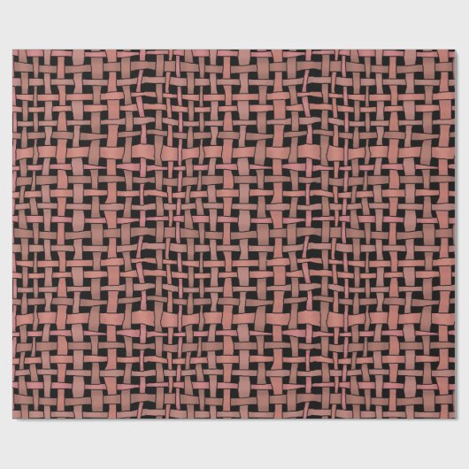 Grafisch Woven Pattern Earth Peach Cadeaupapier (Vlak)