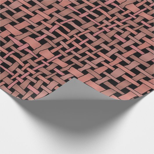 Grafisch Woven Pattern Earth Peach Cadeaupapier (Hoek)