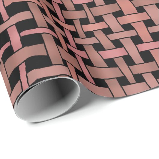 Grafisch Woven Pattern Earth Peach Cadeaupapier (Rol Hoek)